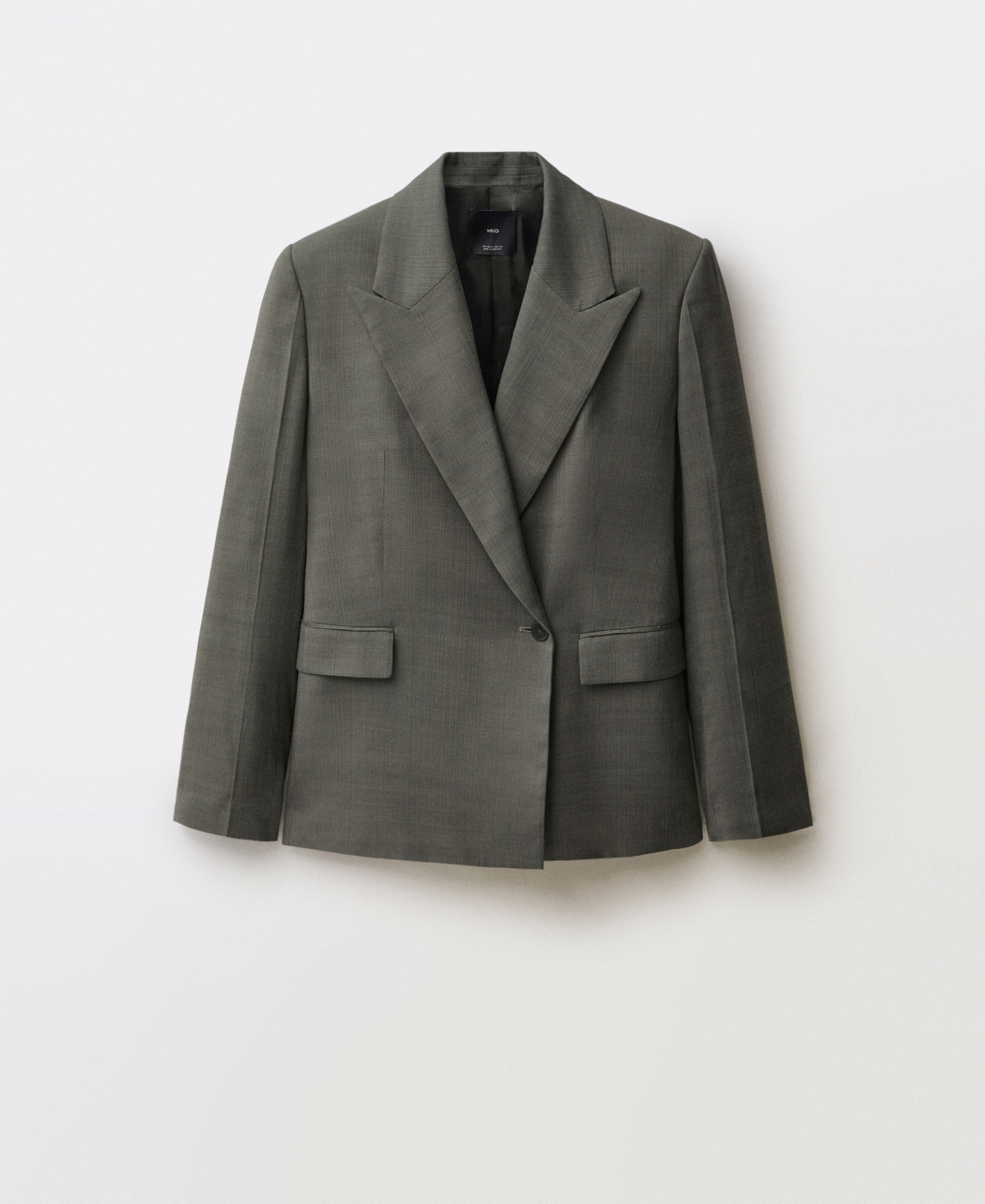 Women's Oversized Double-Breasted Suit Jacket - Khaki