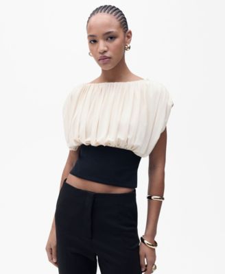 MANGO - Women's Combined Draped Top