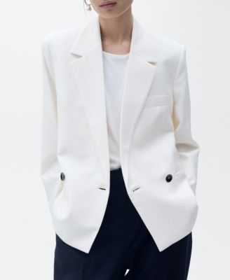 Women's Contrasting Double-Breasted Jacket
