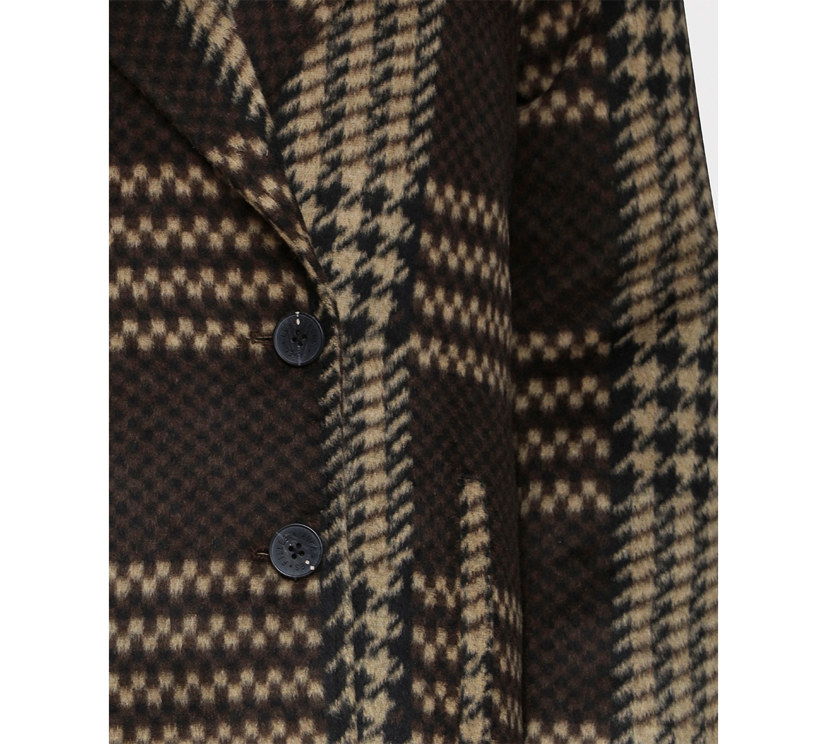 Avec Les Filles Plaid Belted Coat In Brown