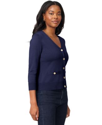 Women's V-Neck 3/4-Sleeve Cardigan 