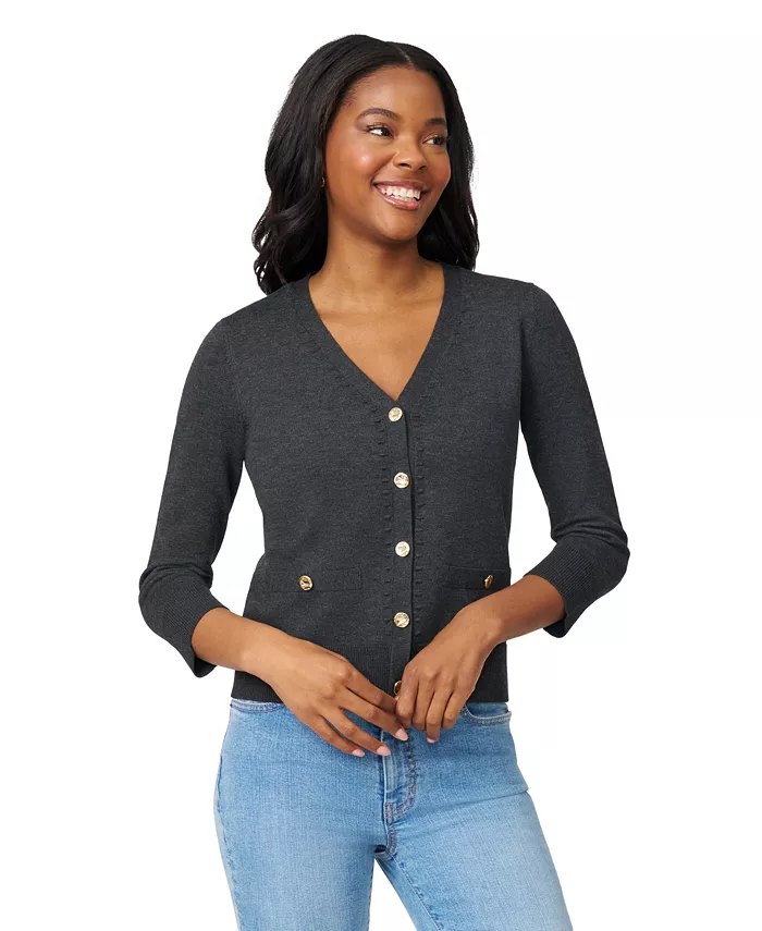 Women's V-Neck 3/4-Sleeve Cardigan - thumbnail 9