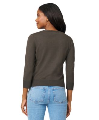 Women's V-Neck 3/4-Sleeve Cardigan 