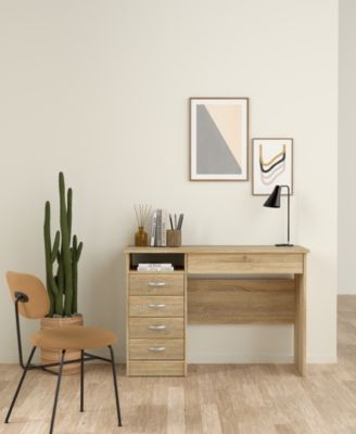43.03" Wide 5 Drawer Desk