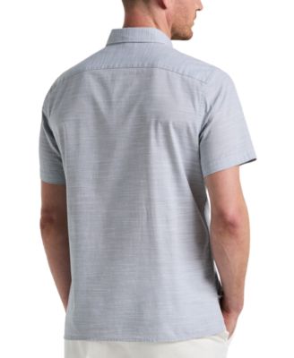 Men's Cotton Dobby Short Sleeve Button-Front Shirt