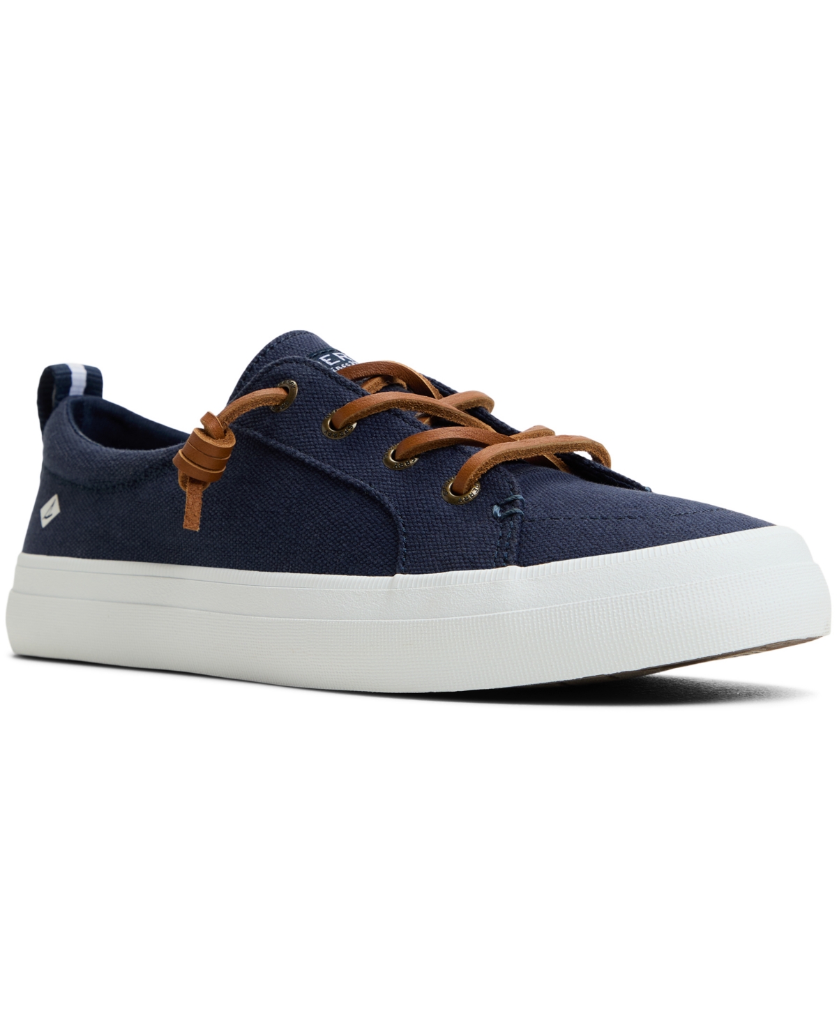 Women's Crest Vibe Lace-Up Sneakers - Canvas white