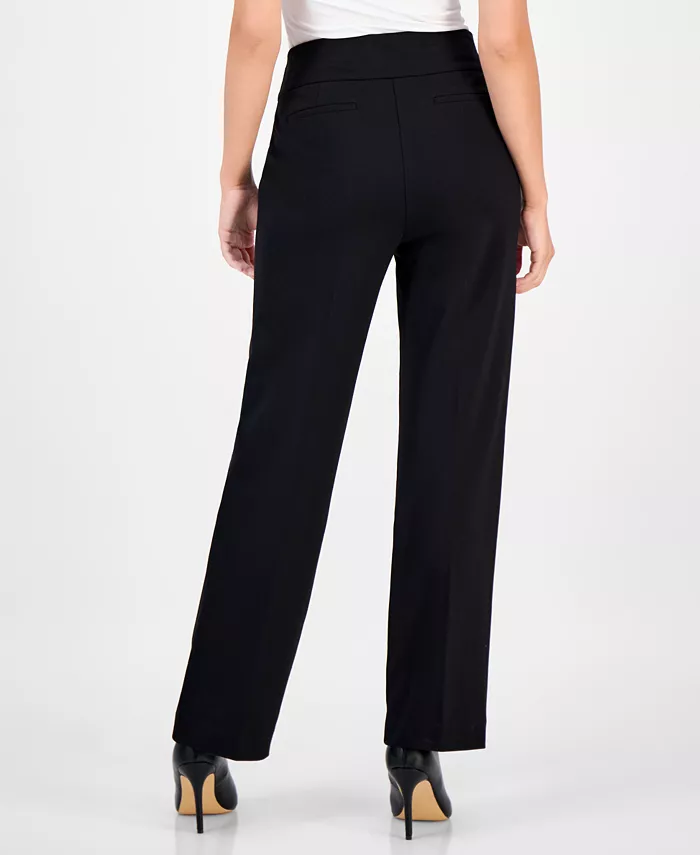 Petite Mid-Rise Side-Tab Straight-Leg Pants - thumbnail 7