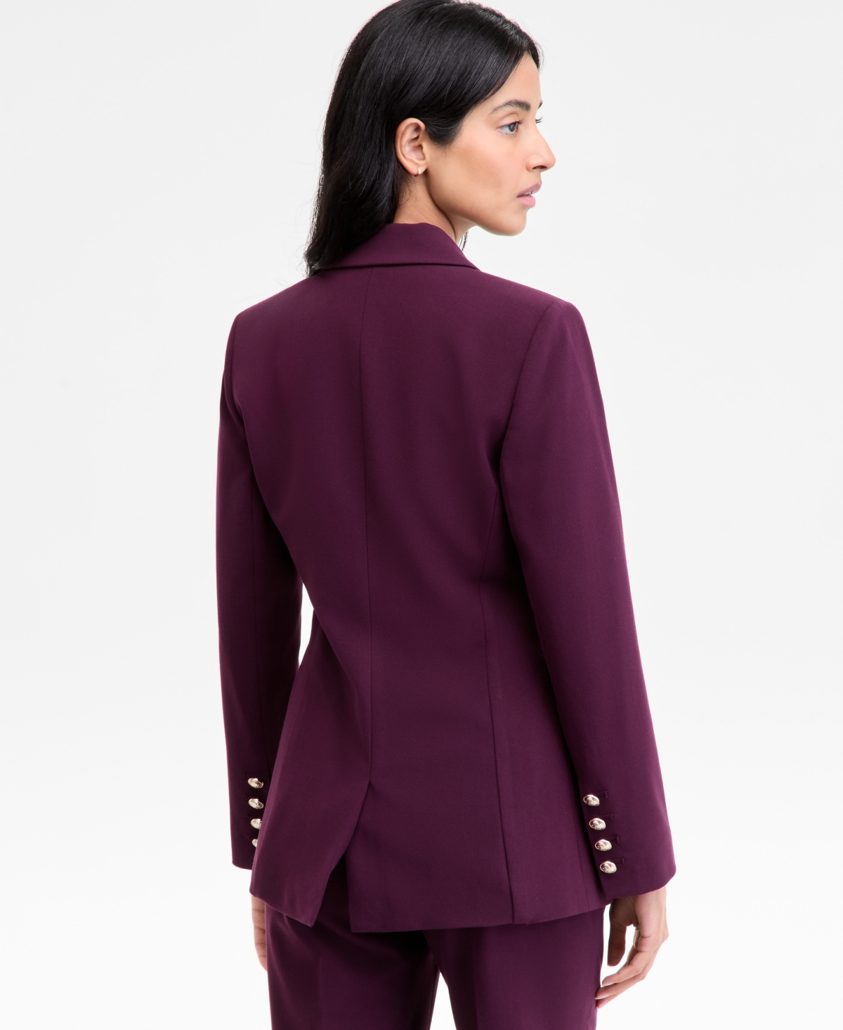 Tahari Asl Petite One-button Blazer, Regular & Petite In Purple