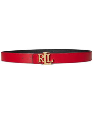 Lauren Ralph Lauren - Logo Pebbled Leather Belt