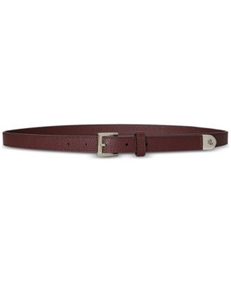 Lauren Ralph Lauren - Pebbled Leather Skinny Belt