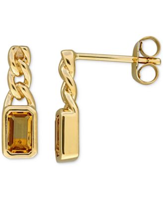 Gemstone Drop Earrings (5/8 ct. t.w.) in 14k Yellow Gold