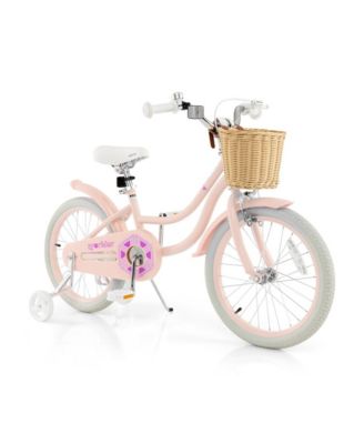 18-Inch Kids Bike with Adjustable Handlebar and Seat for 4-8 Years Old