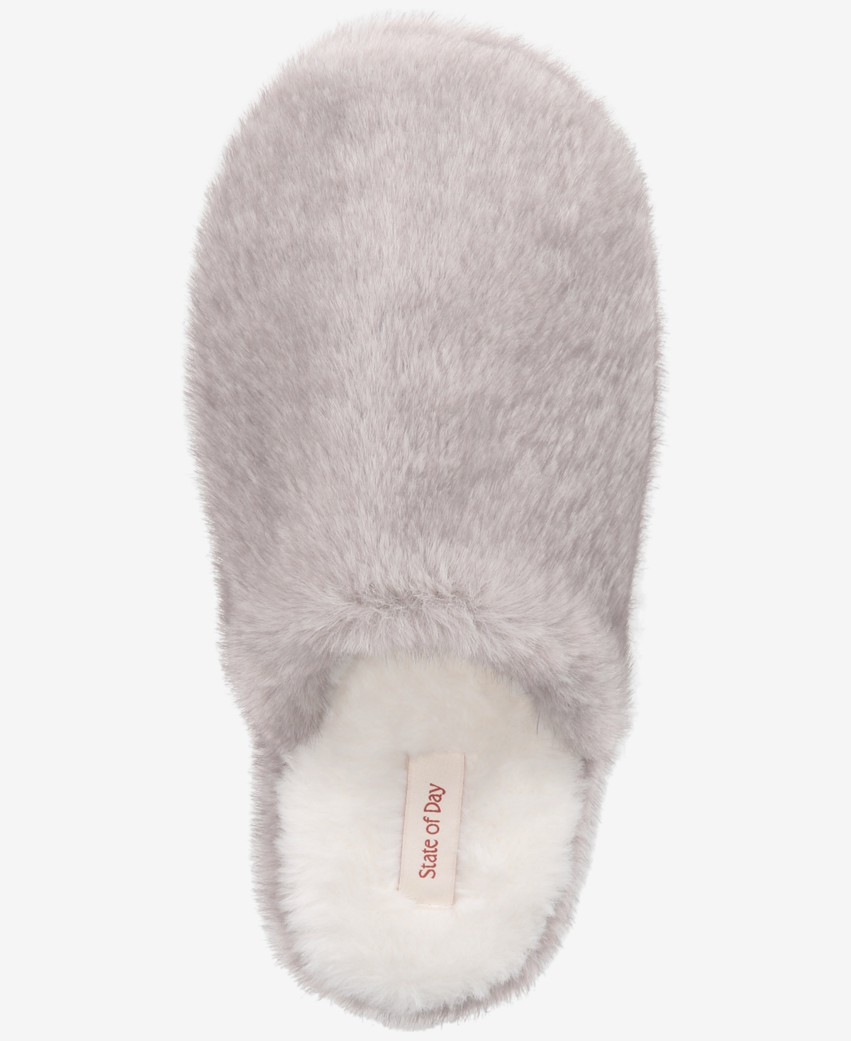State Of Day Women's Boxed Two-tone Faux-fur Slide Slippers, Macy's Exclusive In Multi