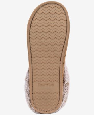 Women's Boxed Faux-Fur-Collar Clog Slippers, Macy's Exclusive