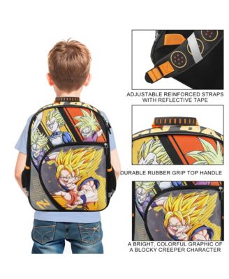 Super Saiyan Character Panels 16" kids boys Backpack