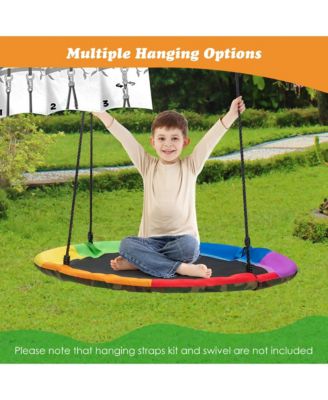 Boys Swing Frame Stand with 2 Swing Set Swing Sets for Backyard w/ Ground Stakes