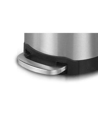 10.6 Gal./40 Liter Stainless Steel Semi-round Step-on Trash Can for Kitchen