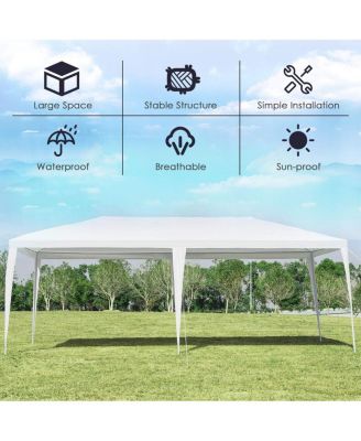 Outdoor Gazebo, Canopy with Sturdy Steel Frame, Easy Assembly Large Shelter for Sunshading, Lightweight and Easy Carriage Rain Shelter, Ideal for Patio, Party, and Commercial Use