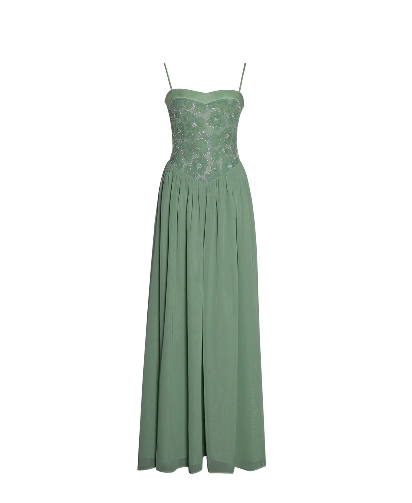 Женское платье Miss Circle Ucille Sage Green Embroidered Chiffon Maxi, цвет: Зелёный — фото 8