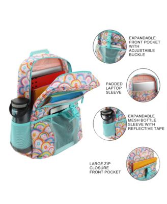 Colorful Rainbow Collage 2-Piece 16" Backpack & Lunch Kit Set