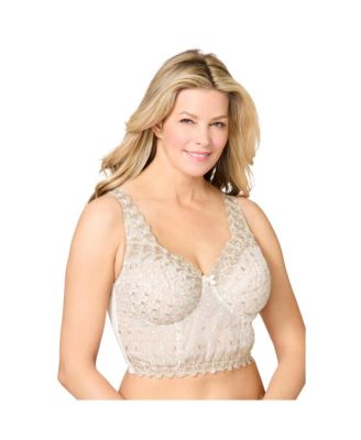 Women's Longline Embroidered Bra