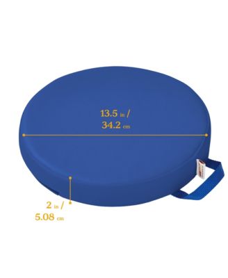 SoftZone Floor Cushions, Round, Blue, 6-Piece