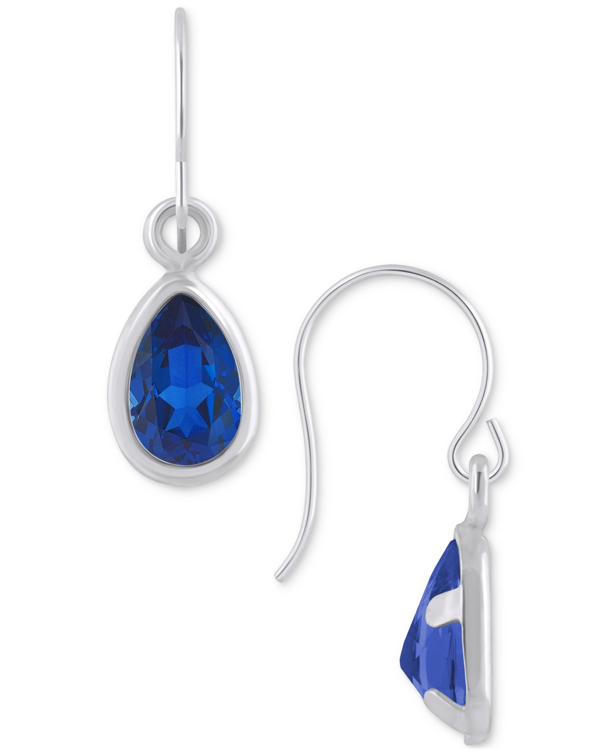 Macy's Amethyst Pear Bezel Drop Earrings (3/4 Ct. T.w) In 10k Gold (also In Additional Gemstones) In Multi