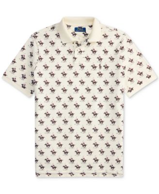 Men's Classic-Fit Equestrian Mesh Polo Shirt