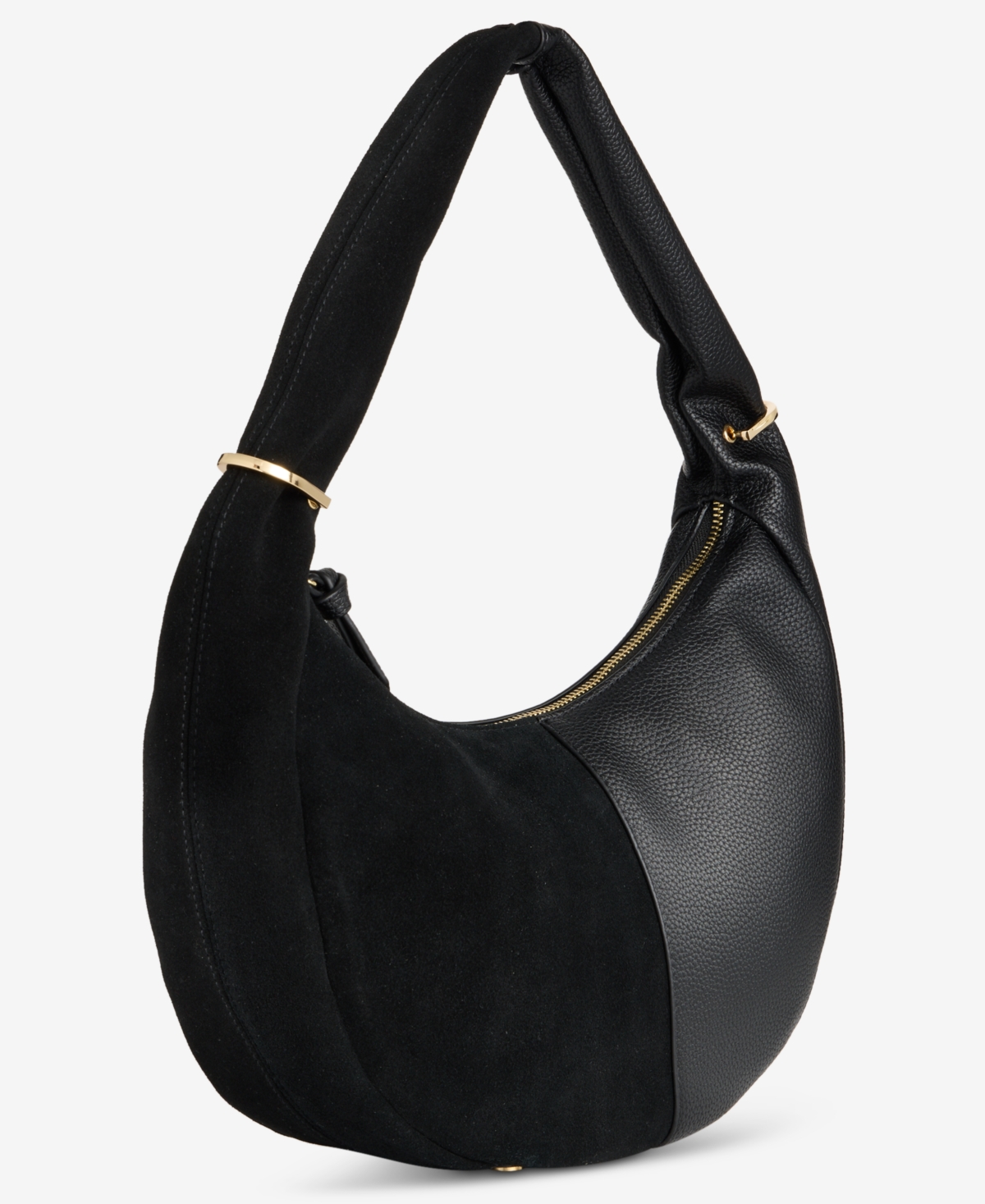 On 34th Harlowwe Small Suede Hobo Bag, Exclusively At Macy's In Black