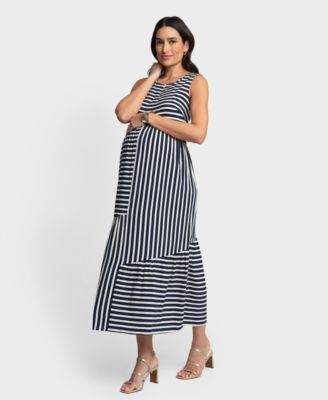 Seraphine - Maternity Zip Front Tiered Dress