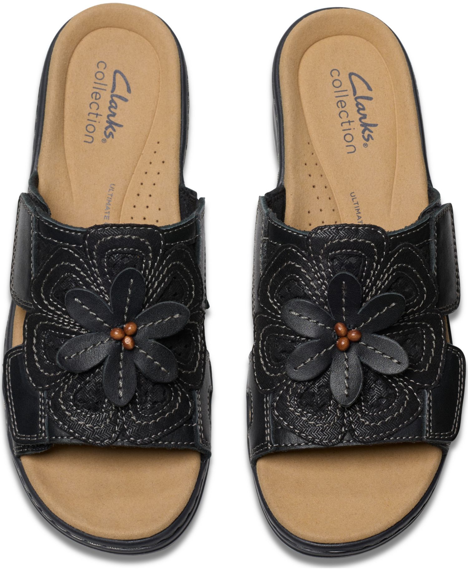 Merliah2 Belle Flower Leather Wedge Sandals