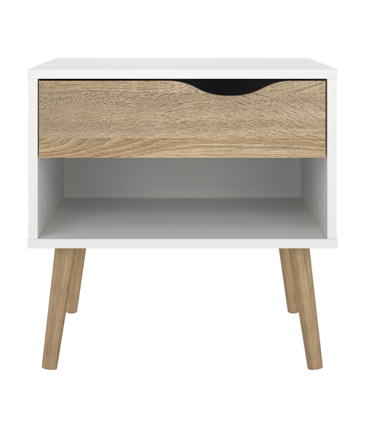 Tvilum 19.57" Wood 1 Drawer Nightstand