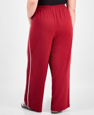 Trendy Plus Side-Stripe Wide Track Pants, Macy's Exclusive