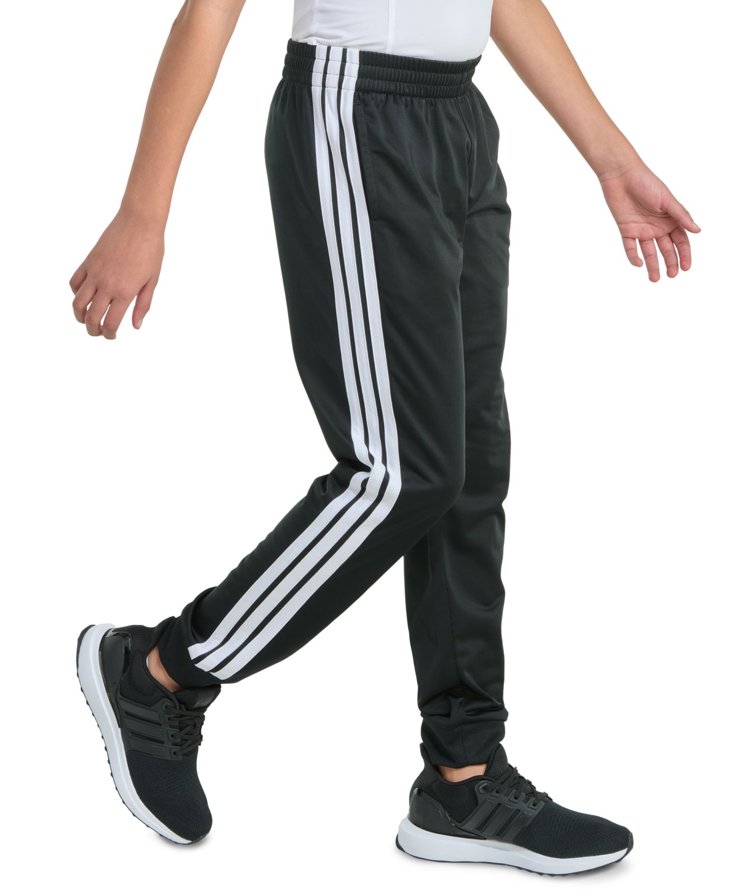 Детские джоггеры adidas Essential 3-Stripe с резинкой на поясе, цвет: Чёрный — фото 4