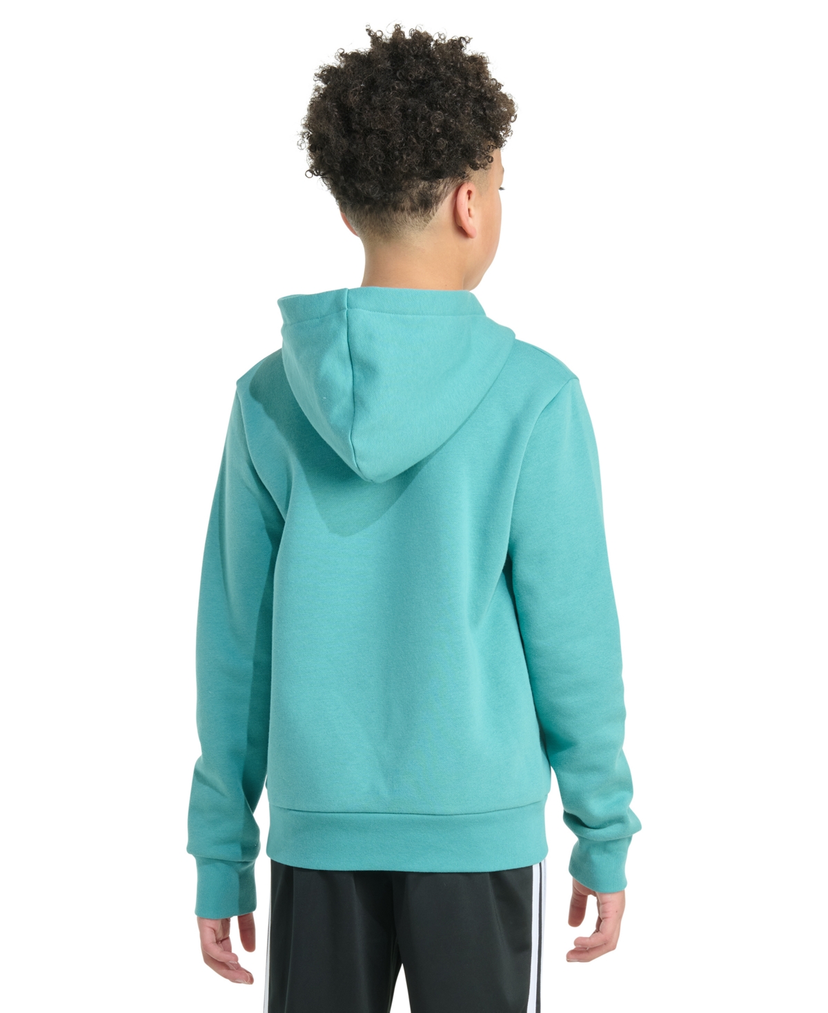 adidas Big Boys Long-Sleeve Essential Logo Fleece Pullover Hoodie