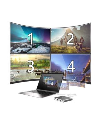 JCA366 USB Type-C To 4 Port HDMI Multi-Monitor Adapter