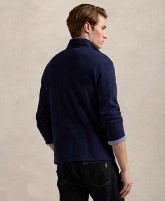 Men's Estate-Rib Cotton Quarter-Zip Pullover