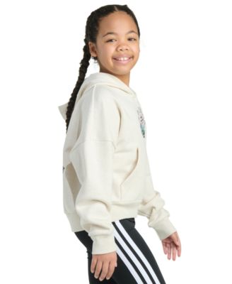 Big Girls Long-Sleeve Heather Multi Graphic Fleece Pullover Hoodie	