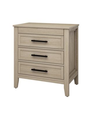 Theresa Transitional 3-Drawer Nightstand with Hidden Pull-out Drawer