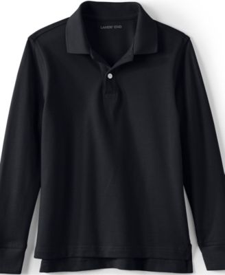 School Uniform Kids Long Sleeve Mesh Polo Shirt