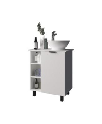 Pinal Bathroom Vanity, Single Door, 8 Storage Shelves