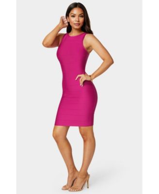Women's Racer Neck Bandage Short Dress