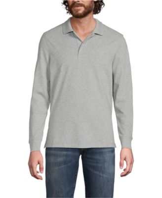 Men's Long Sleeve Mesh Polo Shirt