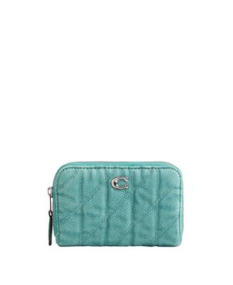 【COACH】Denim Essential Zip Around Card Case Wallet COACH Denim Essential Zip Around Card Case Wallet - Macy's