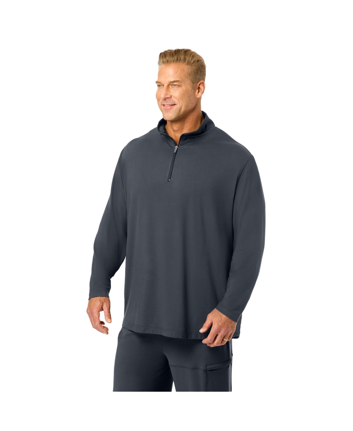 Men's Supersoft Jersey 1/4 Zip Pullover - Charcoal