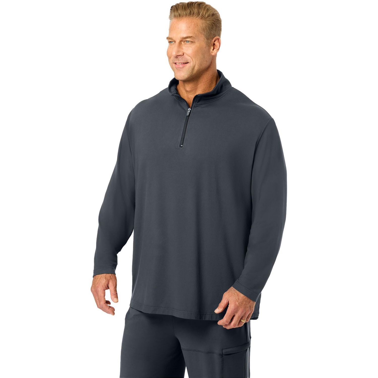 Men's Big and Tall SuperSoft Jersey 1/4 Zip Pullover
