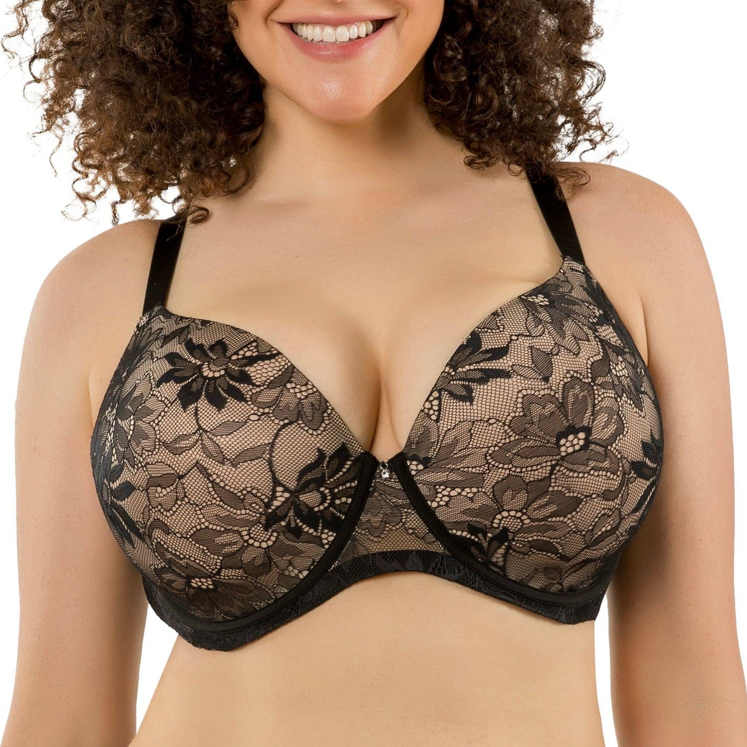 Women's Luxlacy Lace T-Shirt Bra, Black, 40H
