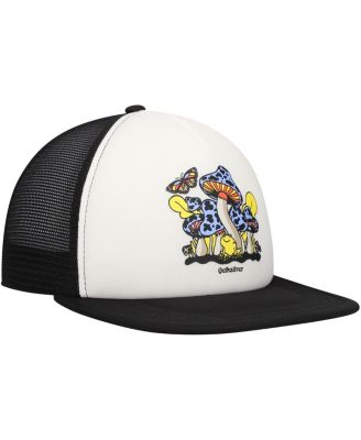 Men's White/Black Tripson Trucker Snapback Hat