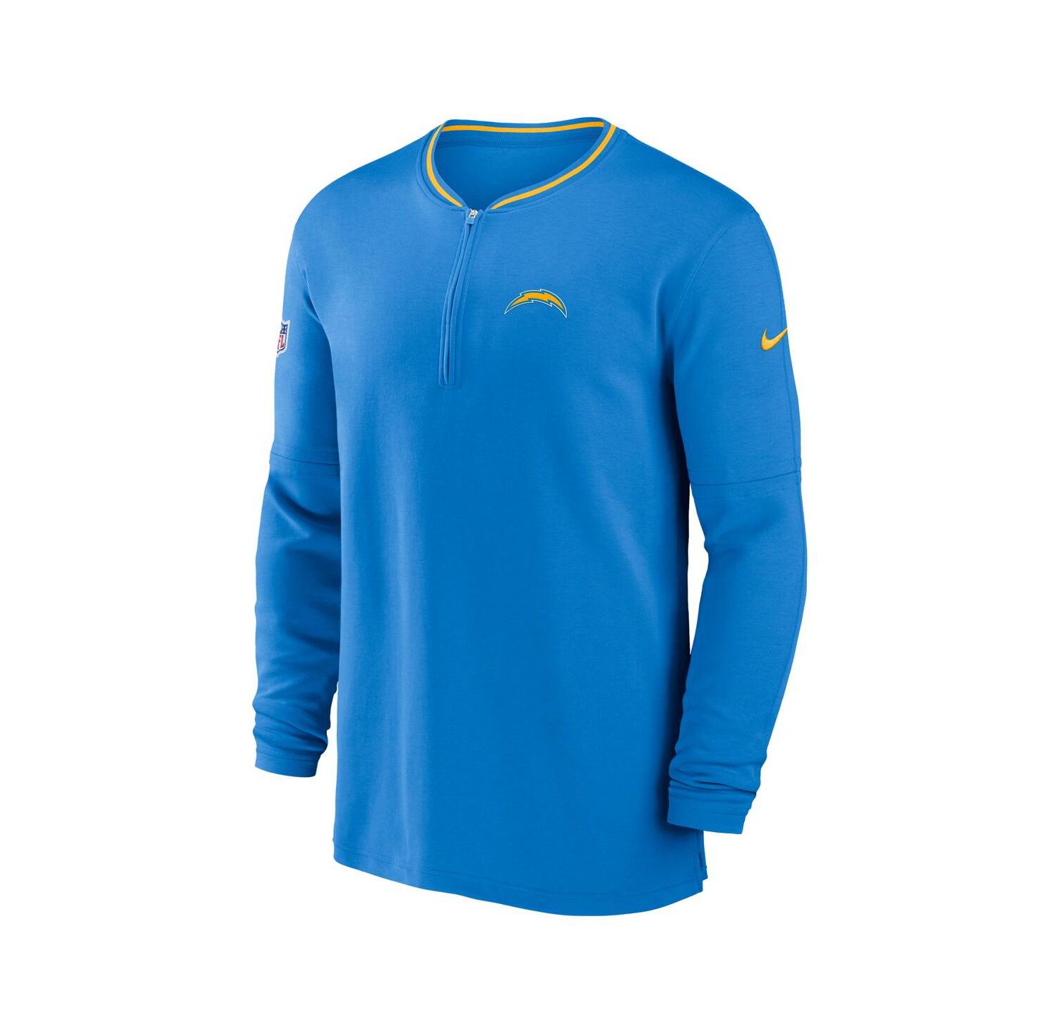 Men's Powder Blue Los Angeles Chargers Coach Half-Zip Sweatshirt