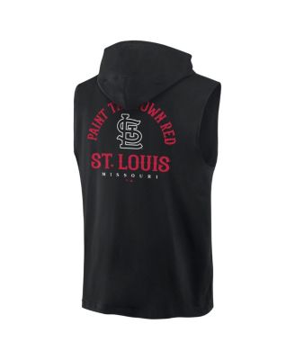Men's Black St. Louis Cardinals Fire Speed Sleeveless Pullover Hoodie